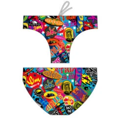 BAÑADOR NATACION CABALL. STICKERS COLORS